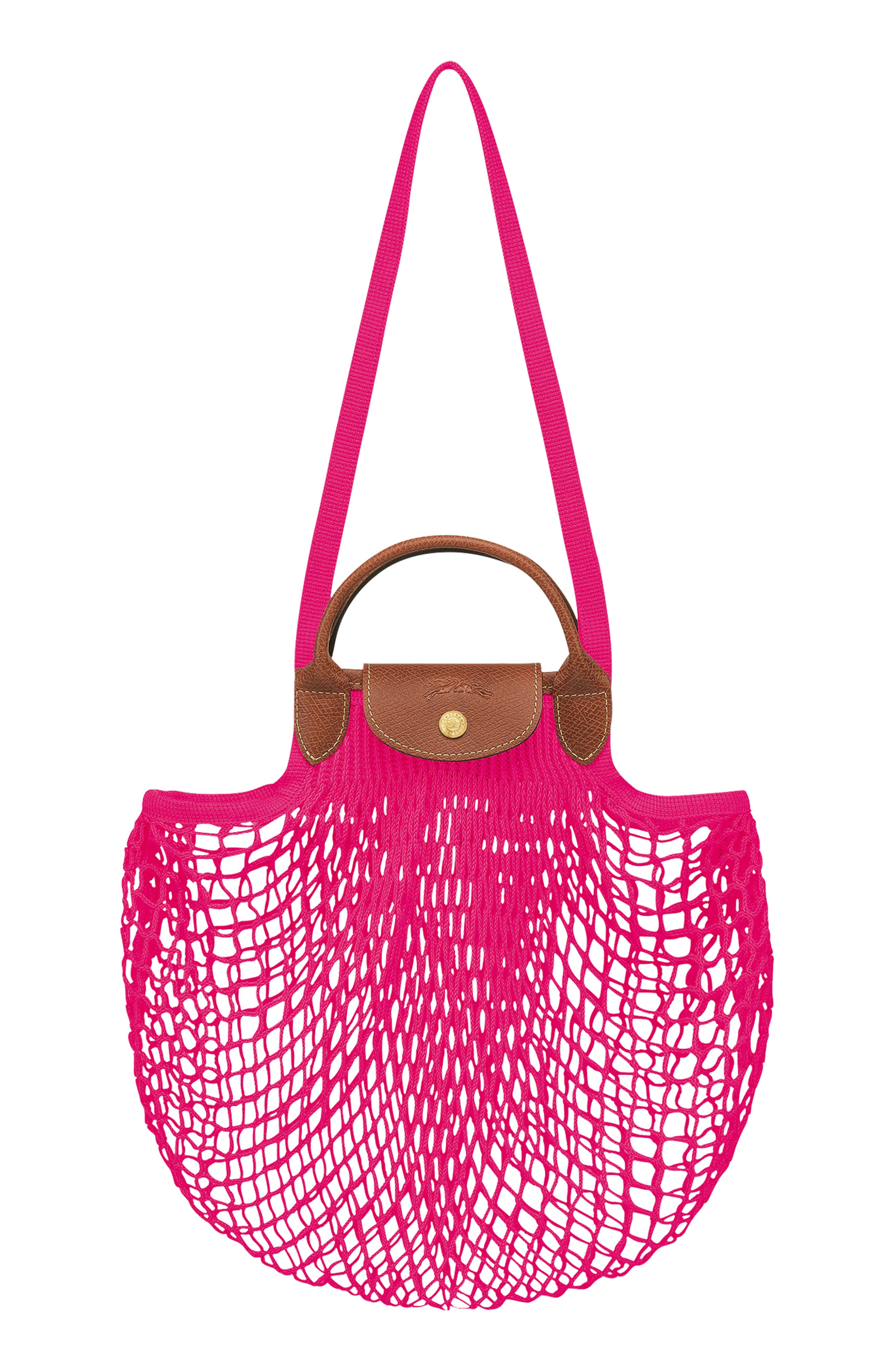 Longchamp Le Pliage Filet Knit Shoulder Bag, Main, color, Candy
