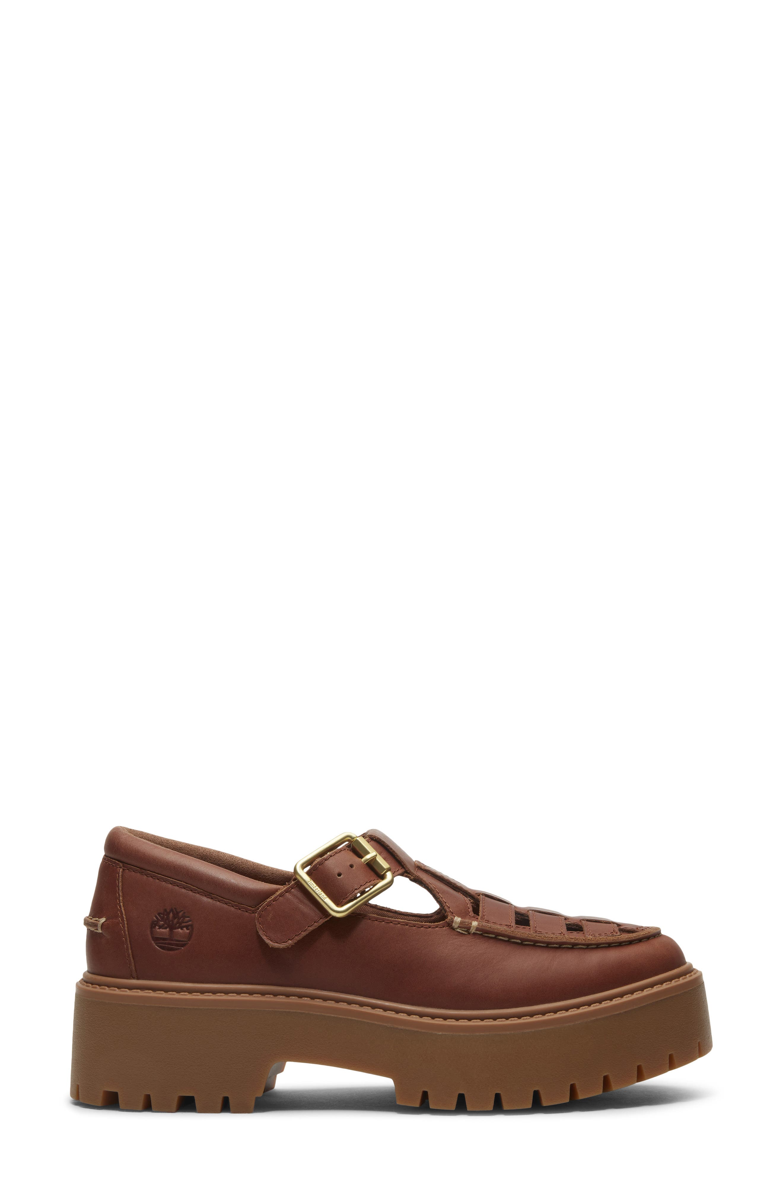 Timberland Stone Street Buckle Platform Shoe, Alternate, color, Rust Full Grain