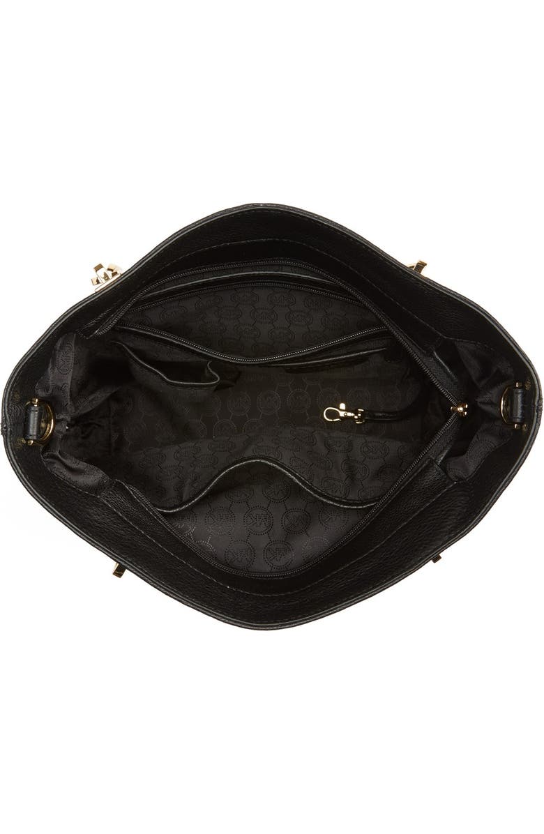 MICHAEL Michael Kors 'Medium Brooke' Leather Tote, Alternate, color, Black