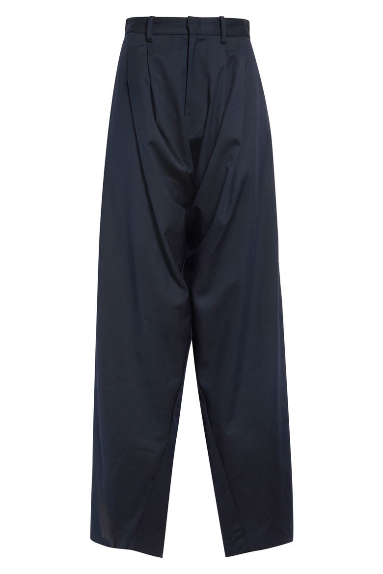 Baggy Fit Draped Pleated Pants, Alternate, color, NAVY