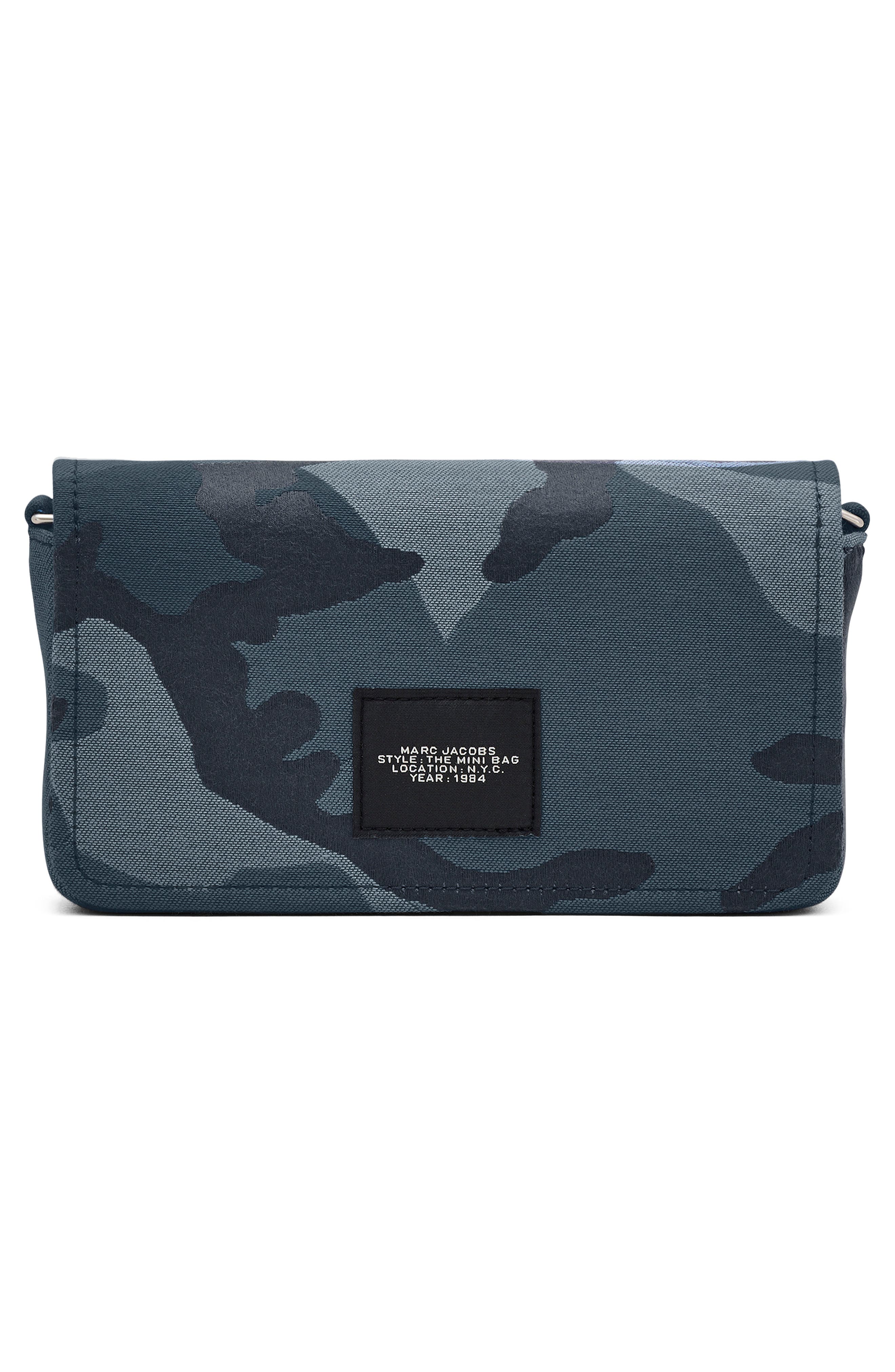 The Mini Bag Camo Jacquard Shoulder Bag, Alternate, color, BLUE MULTI