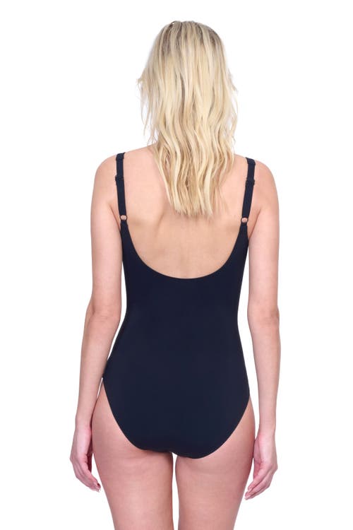 Shop Gottex Beaute Luxury Sweetheart Neck One-piece Swimsuit In Black