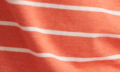 Lucky Brand Stripe Crewneck T-shirt In Orange