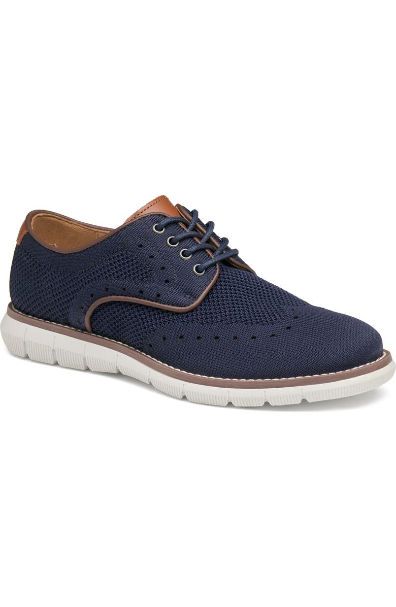 Johnston & Murphy Kids' Holden Knit Wingtip Derby, Main, color,