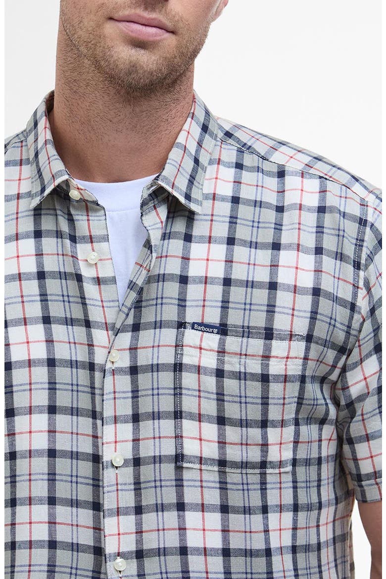 Midfield Tartan Summerfit Short Sleeve Button-Up Shirt, Alternate, color, BLEACHED PINE TARTAN