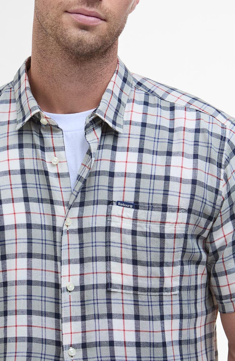 Barbour Midfield Tartan Summerfit Short Sleeve Button-Up Shirt, Alternate, color, 