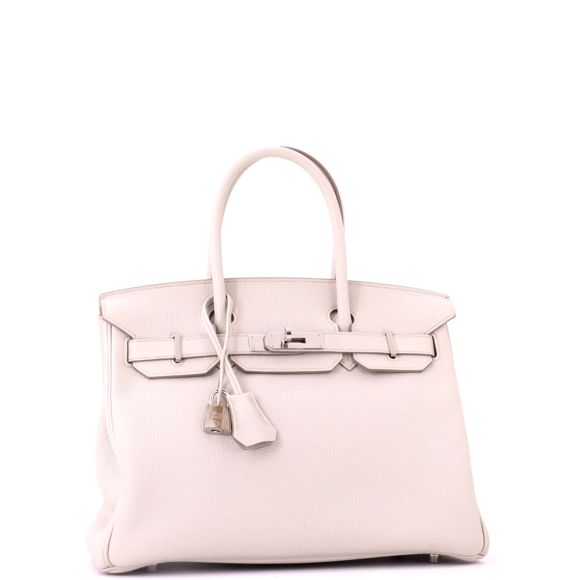 Pre-Owned Hermes Birkin Handbag Light Togo with Palladium Hardware 30, Alternate, color, Beton