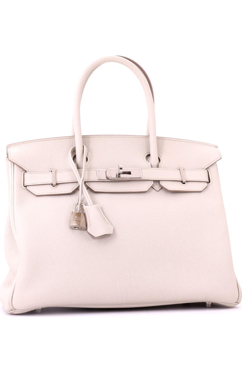 Pre-Owned Hermes Birkin Handbag Light Togo with Palladium Hardware 30, Alternate, color, Beton