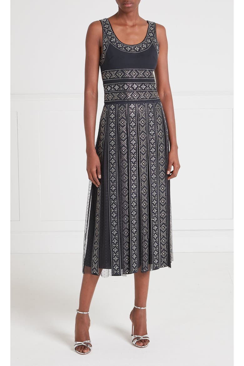 Gallantry Midi Dress, Main, color, Black