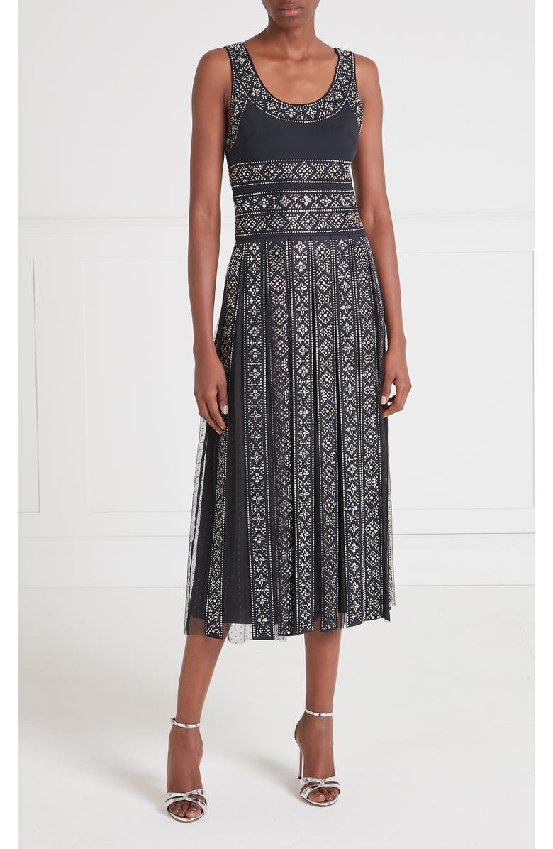 Temperley London Gallantry Midi Dress, Main, color, Black