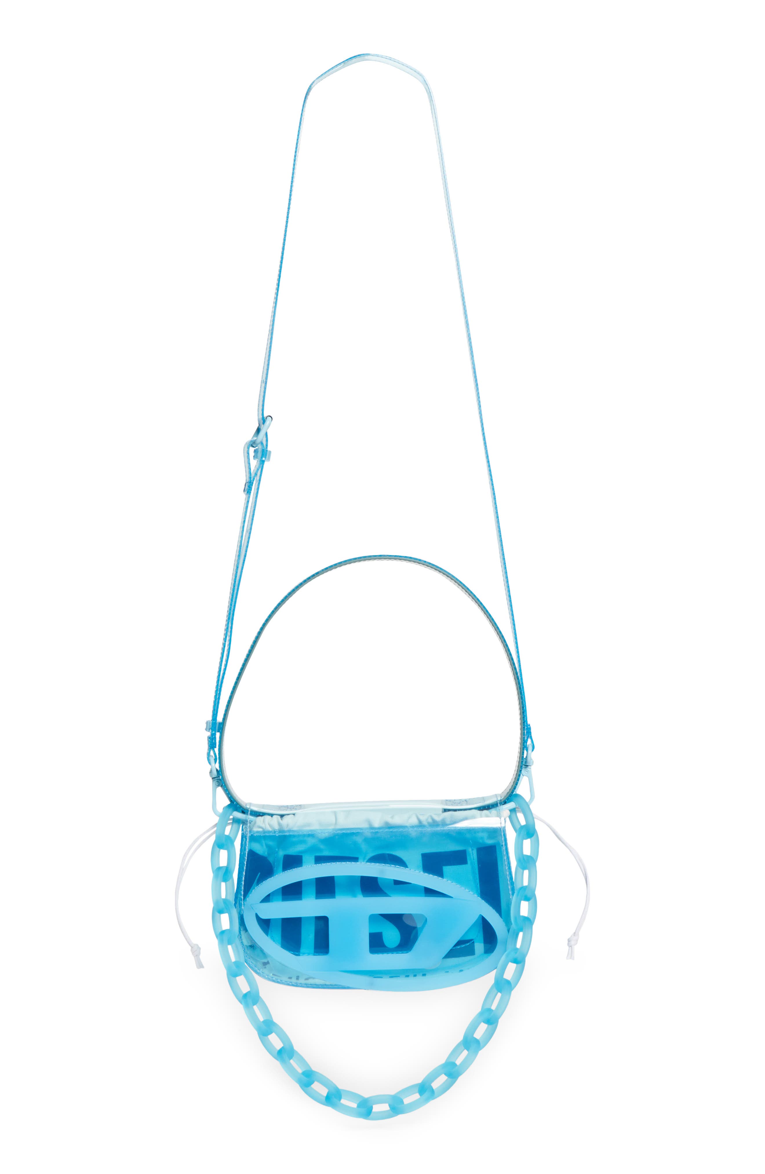 DIESEL<sup>®</sup> 1DR Logo Clear Shoulder Bag, Alternate, color, Blue