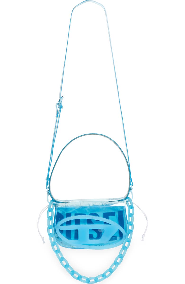 DIESEL<sup>®</sup> 1DR Logo Clear Shoulder Bag, Alternate, color, Blue