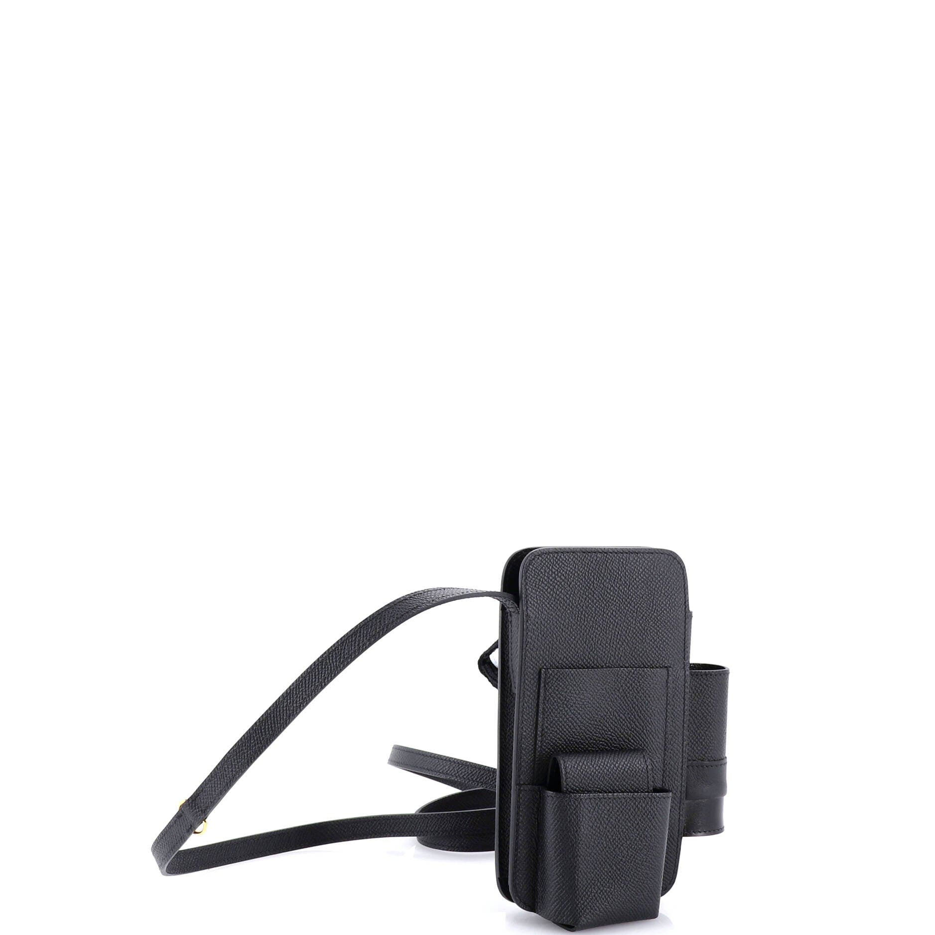 Pre-Owned Hermes Hermesway Phone Case Crossbody Bag Epsom, Alternate, color, Noir