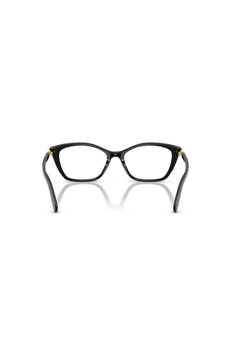 Swarovski 52mm Rectangle optical glasses, Alternate, color, Black