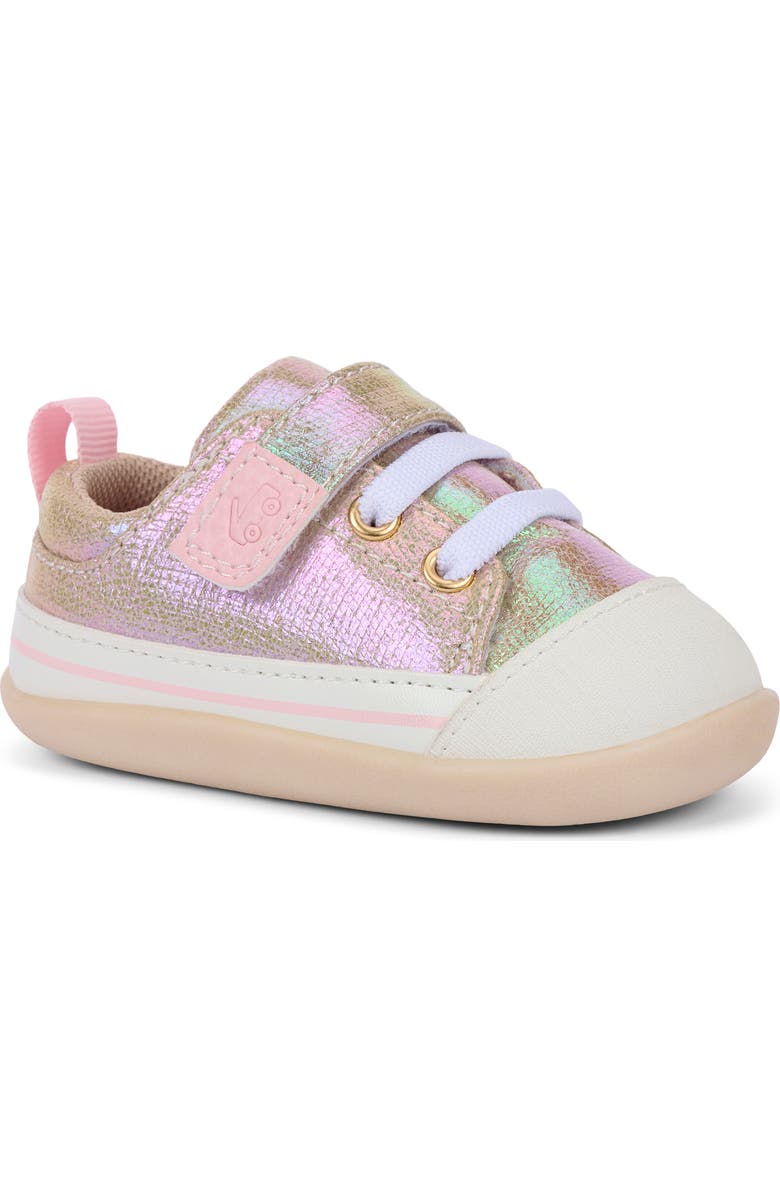 See Kai Run Mini Stevie Shimmer Sneaker, Main, color, Gold Metallic