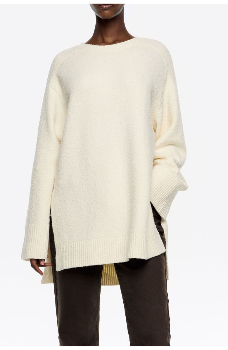 Bimba y Lola Long Cotton Sweater, Main, color, Ivory
