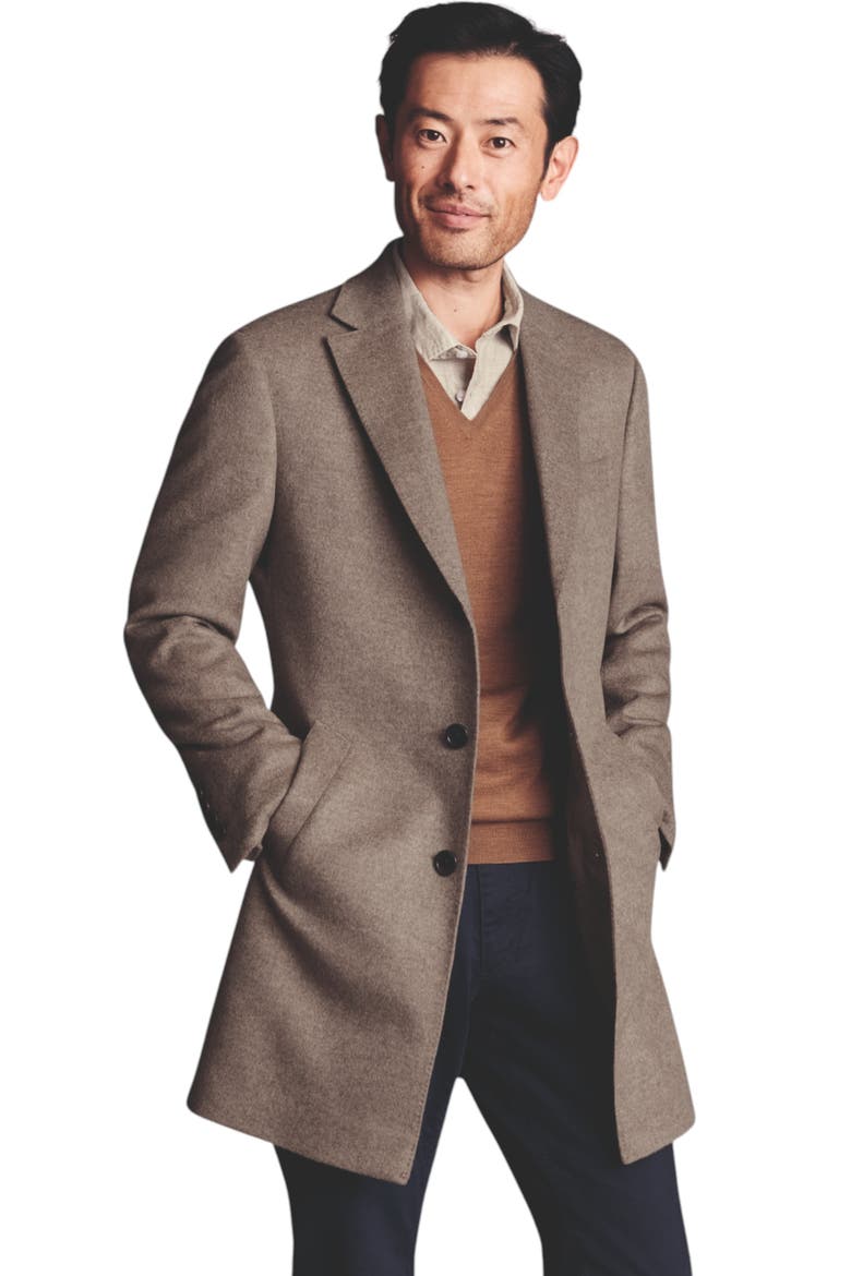 Pure Wool Overcoat, Main, color, Oatmeal