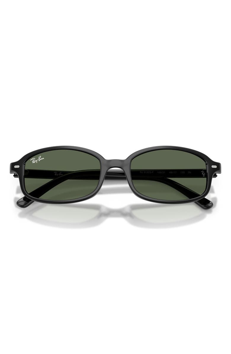 Ray-Ban Kids' 49mm Irregular Sunglasses, Alternate, color, Black / Dark Green
