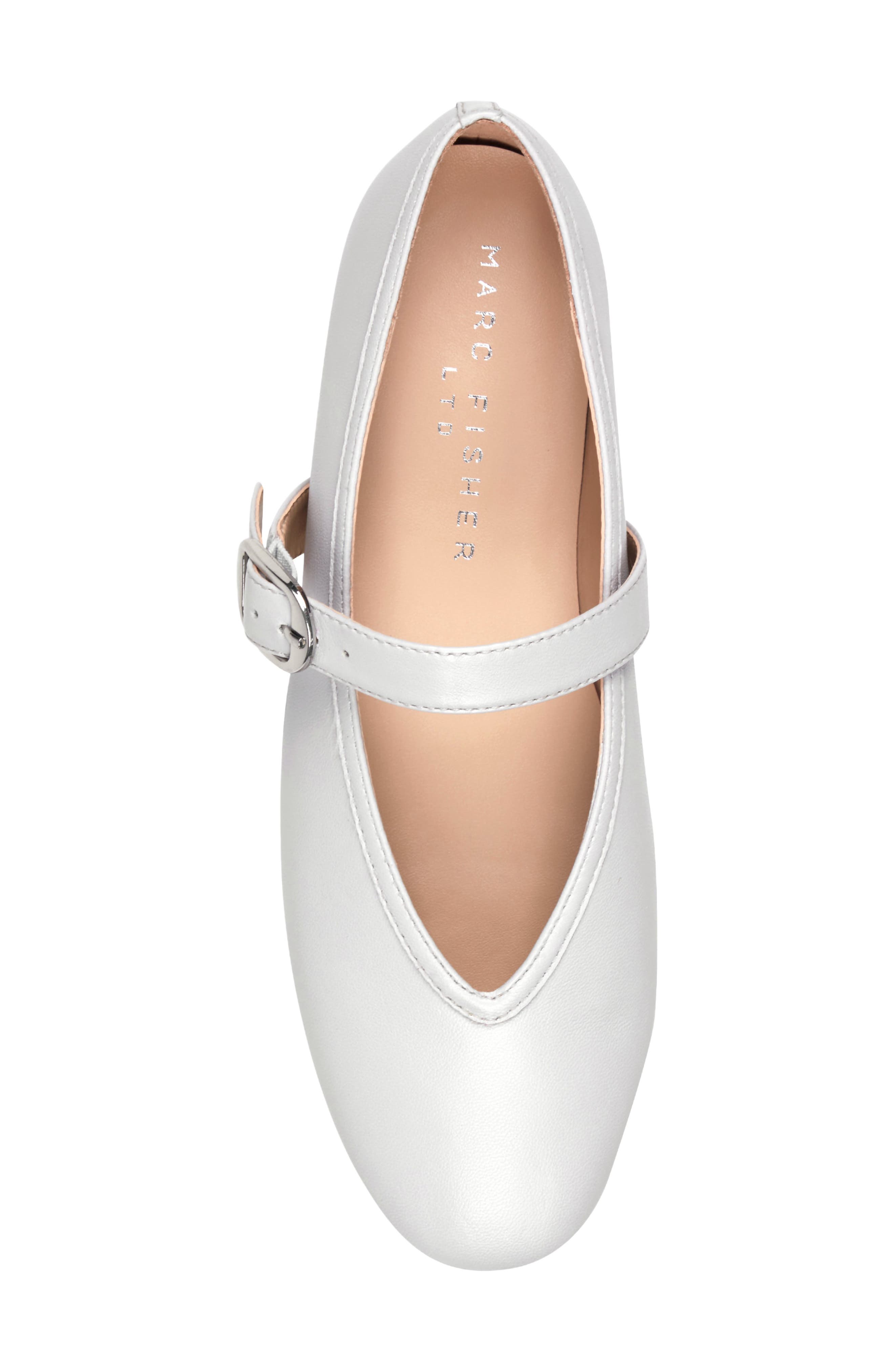 Godea Mary Jane Flat, Alternate, color, WHITE