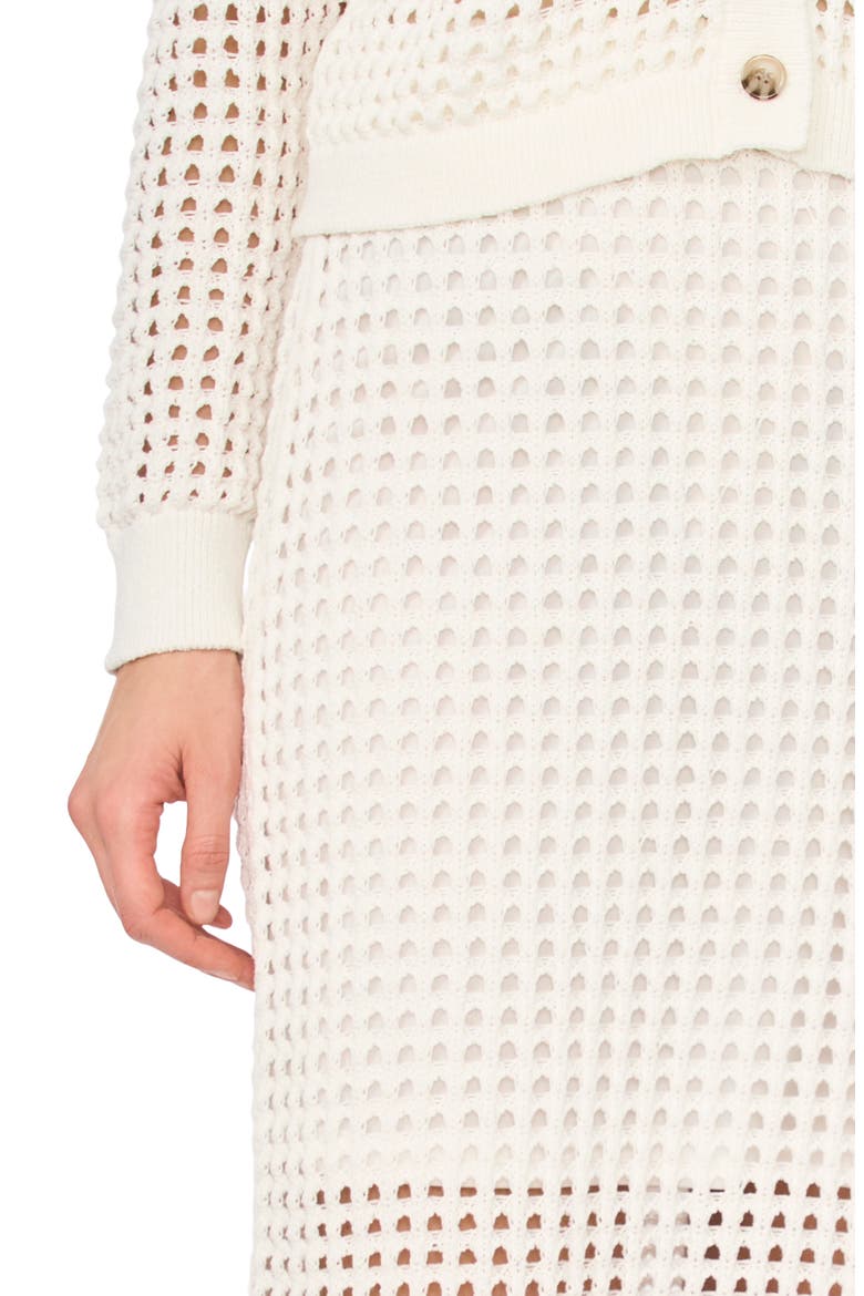 Open Stitch Midi Skirt, Alternate, color, ANTIQUE WHITE