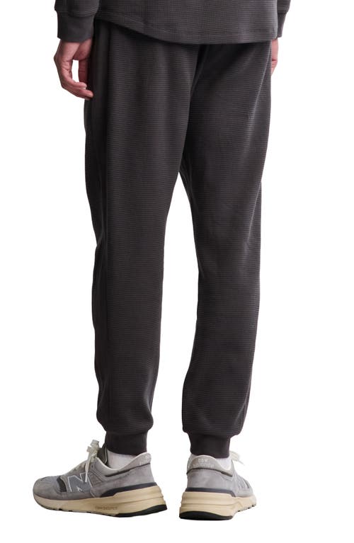 Barefoot Dreams Waffle Knit Thermal Joggers In Black