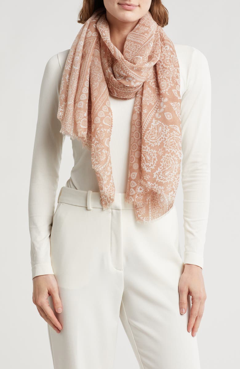 Melrose and Market Paisley Scarf, Main, color, 