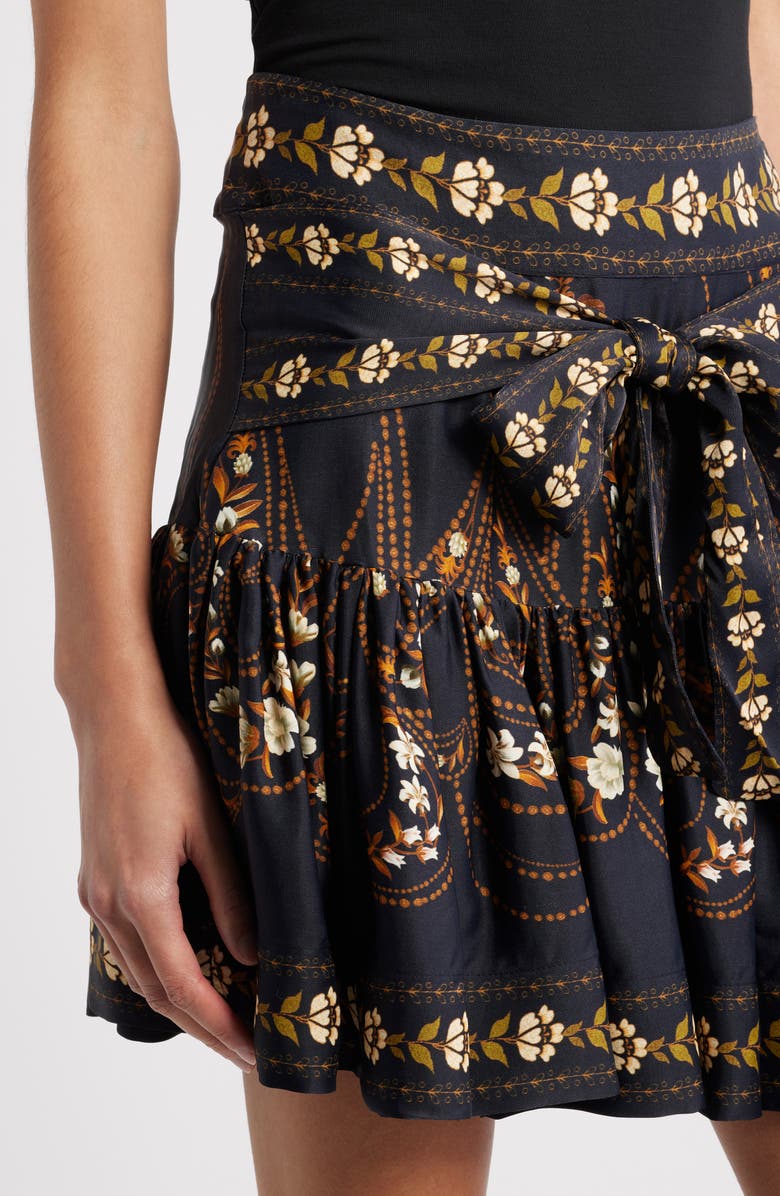 FARM Rio Garden Silhouette Miniskirt, Alternate, color, Black