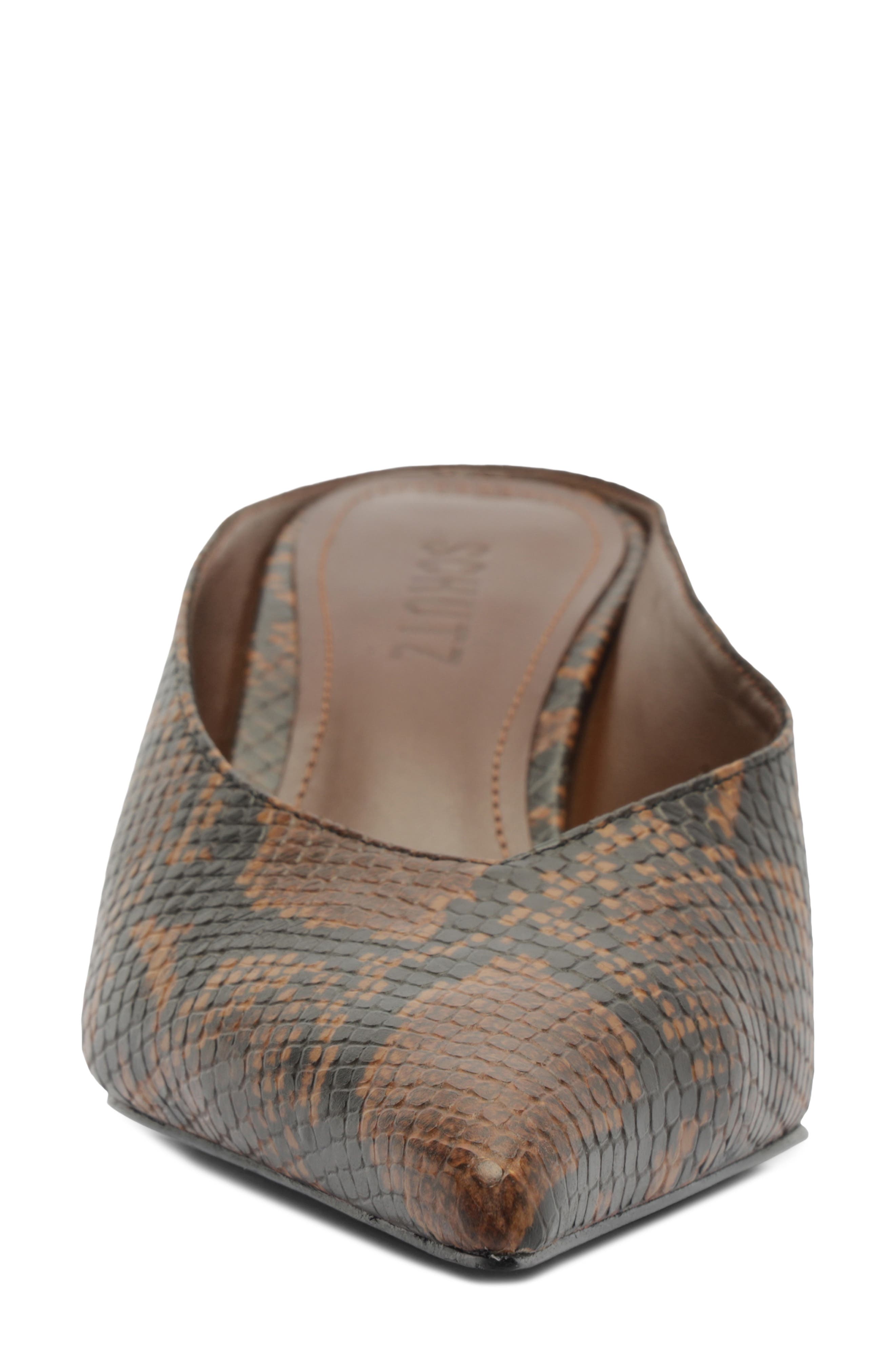 Siena Pointed Toe Wedge Mule, Alternate, color, BROWN