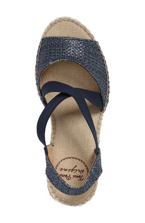 Toni Pons Sol Wedge Espadrille Sandal In Navy Fabric