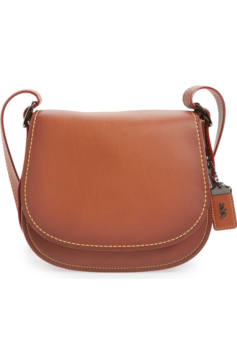 COACH 1941 '23' Leather Saddle Bag, Main, color,