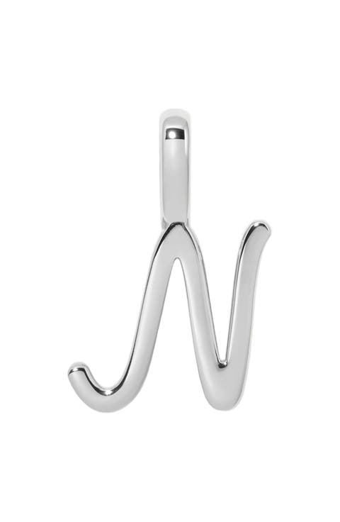 Script Initial Charm Silver