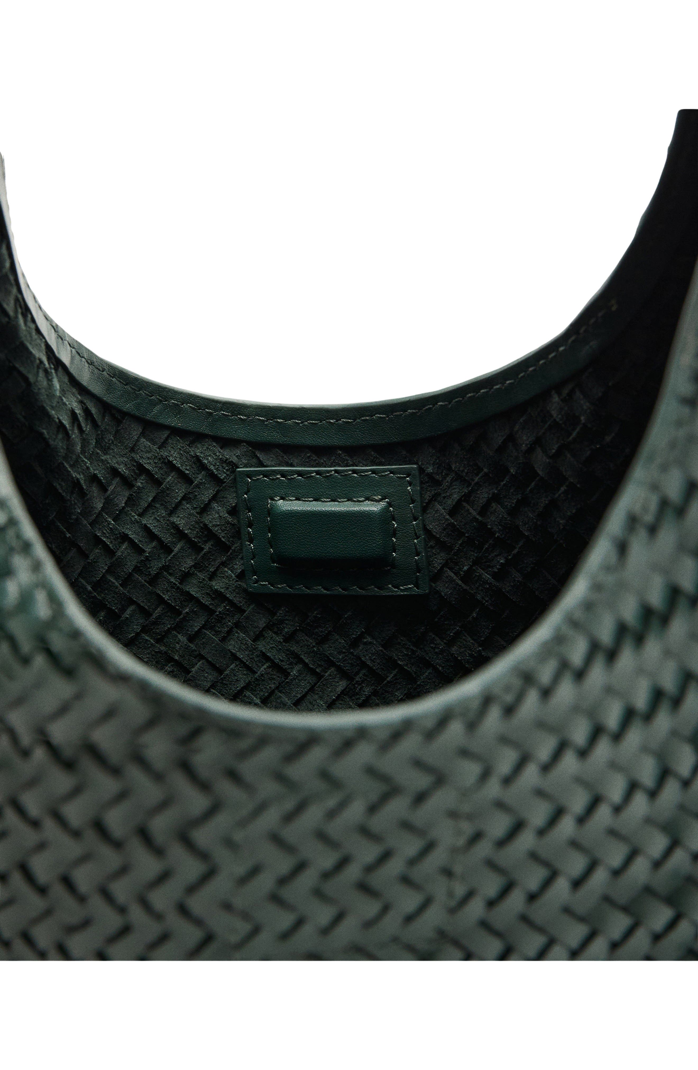 MANGO Mini Braided Leather Bag, Alternate, color, 