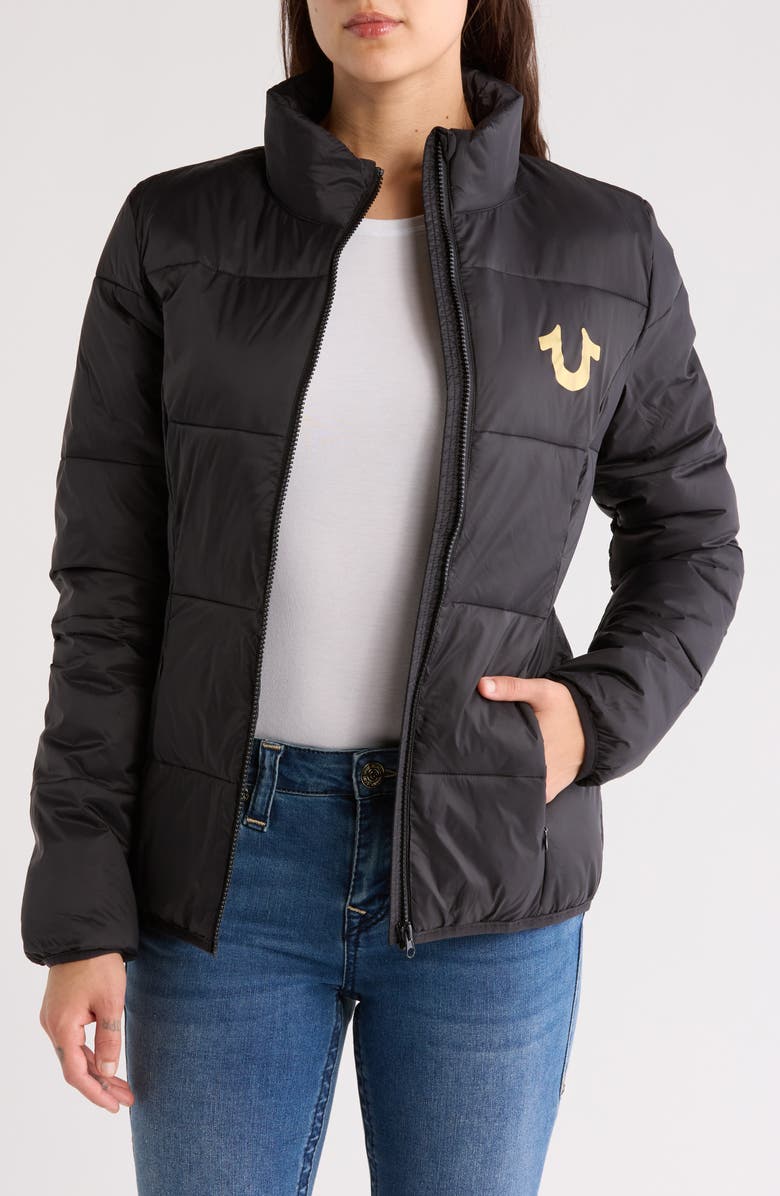 True Religion Slim Puffer Jacket, Main, color,