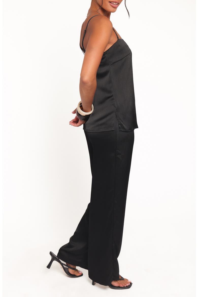 Selena Satin Camisole & Pants Set, Alternate, color, BLACK