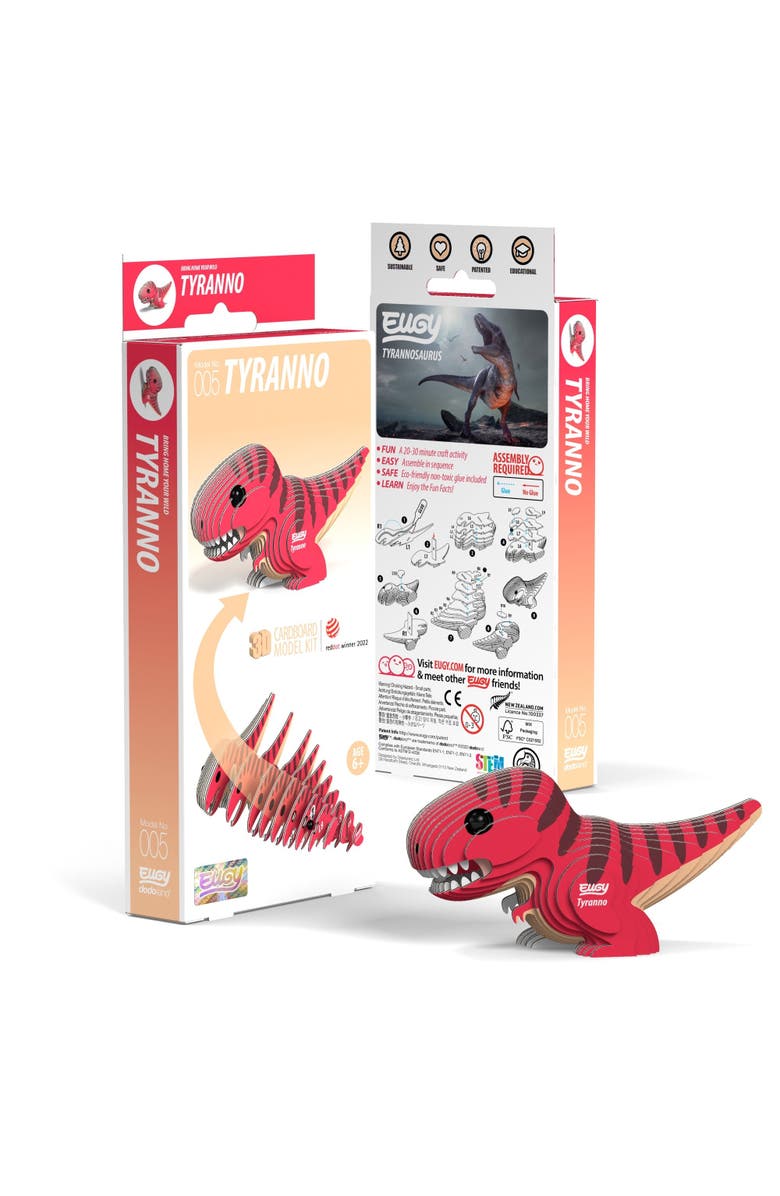 Eugy Puzzles Tyrannosaurus 3D Puzzle, Main, color, NO COLOR