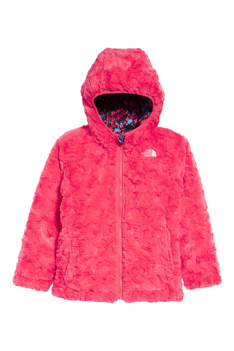 Kids' Mossbud Swirl Reversible Water Repellent Heatseeker™ Jacket, Alternate, color, PARADISE PINK/ WILDFLOWER