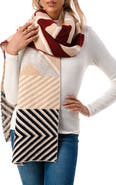 MARCUS ADLER Ultra Soft Chevron Knit Scarf