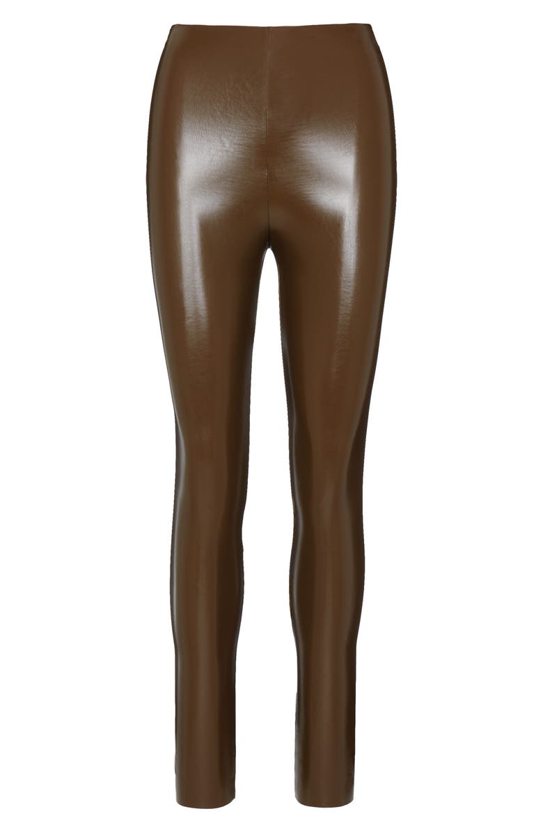 Commando Control Top Faux Leather Leggings, Alternate, color, Cadet