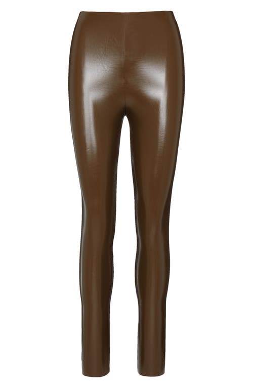 Commando Faux Leather Legging In Cadet In Green