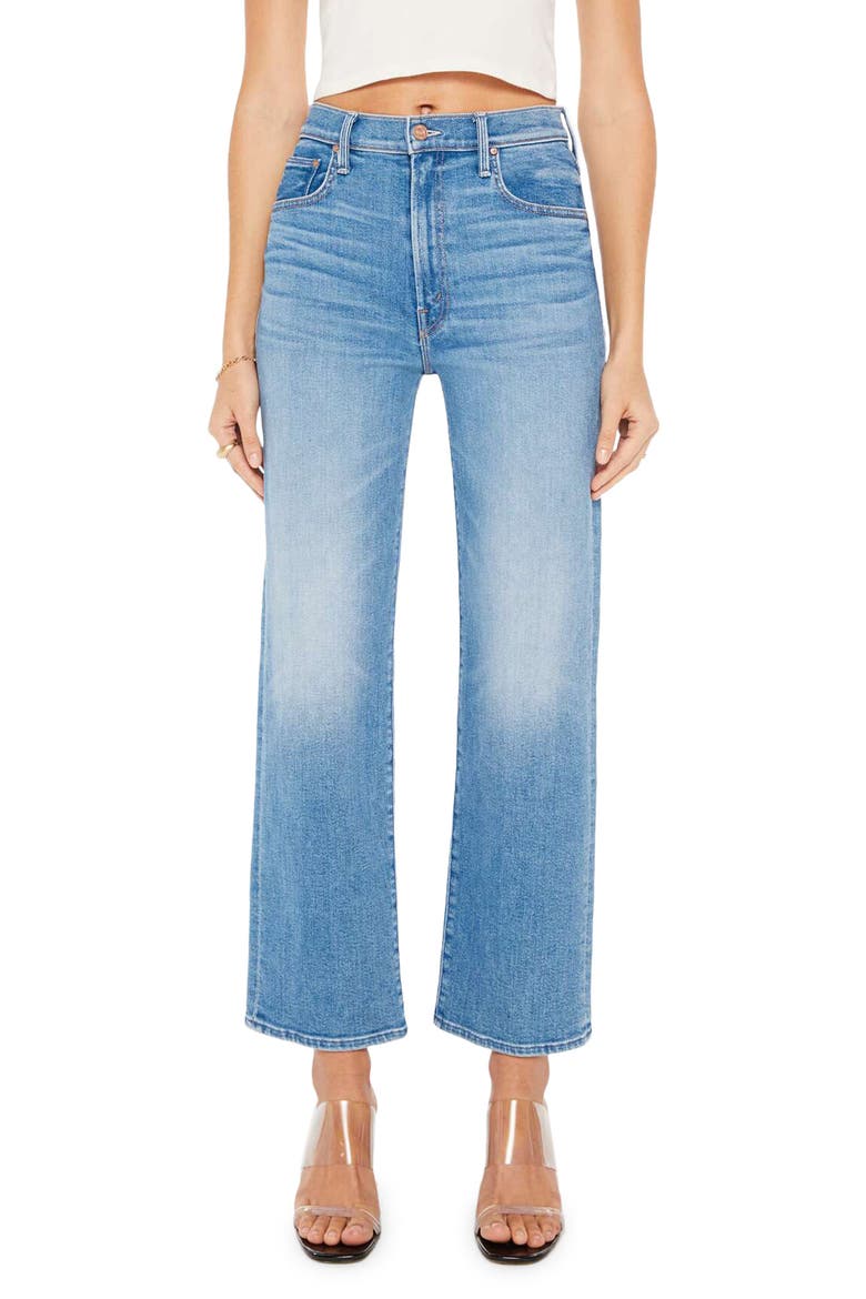 The Rambler Flood High Waist Crop Wide Leg Jeans, Main, color, OUT OF THE BLUE