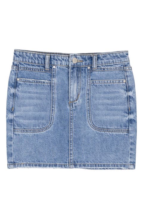 Kids' Front Yoke Denim Miniskirt (Big Kid)