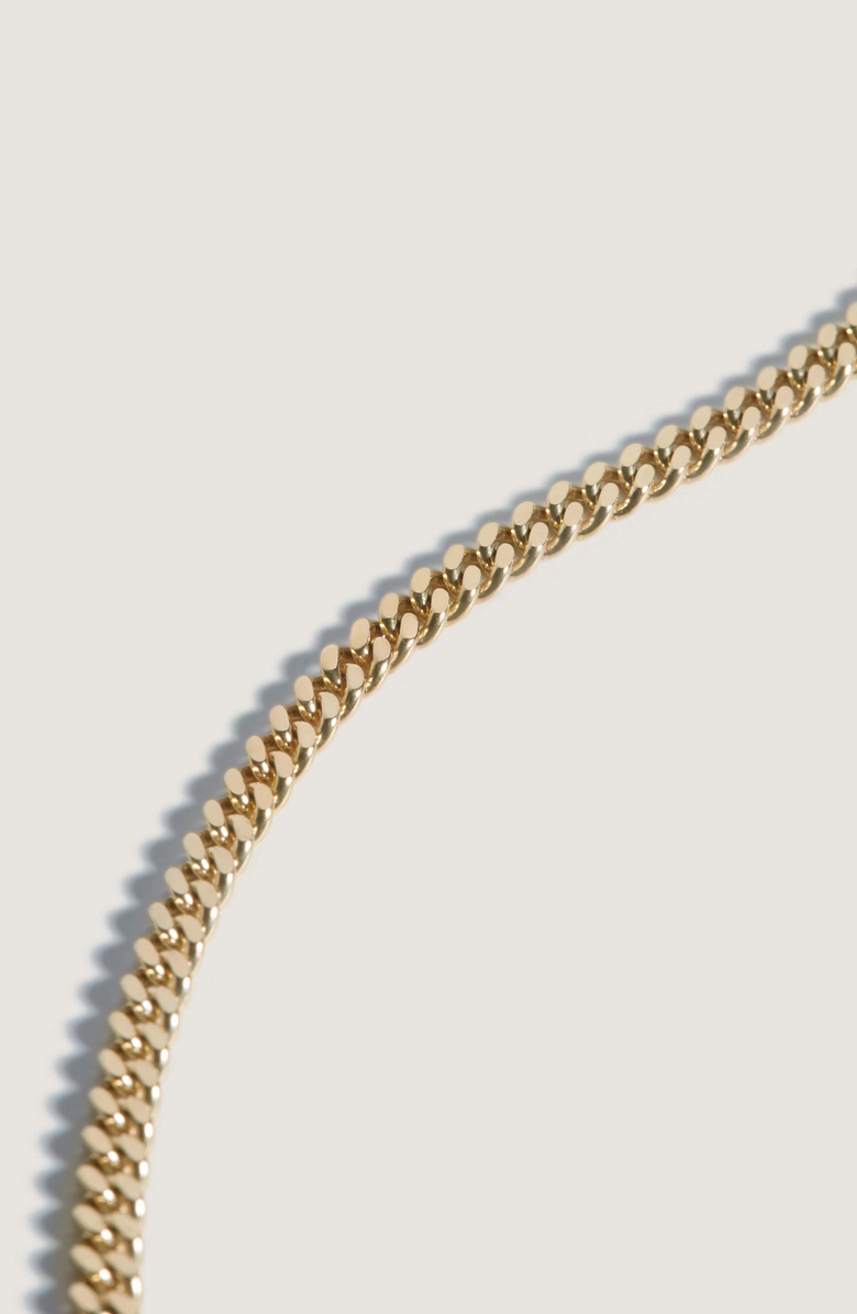 Kinn Capri Curb Chain Necklace, Alternate, color, Gold