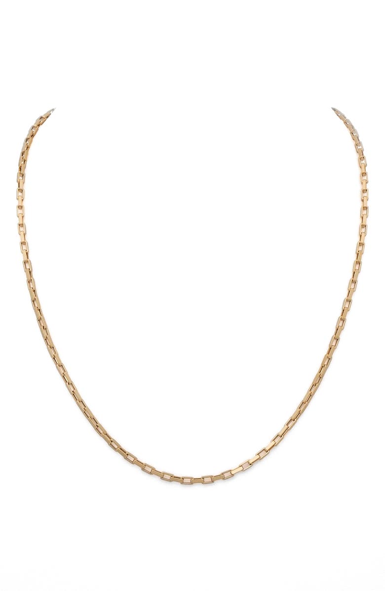 Stephanie Windsor 14K Gold Box Chain Necklace, Main, color, Yellow