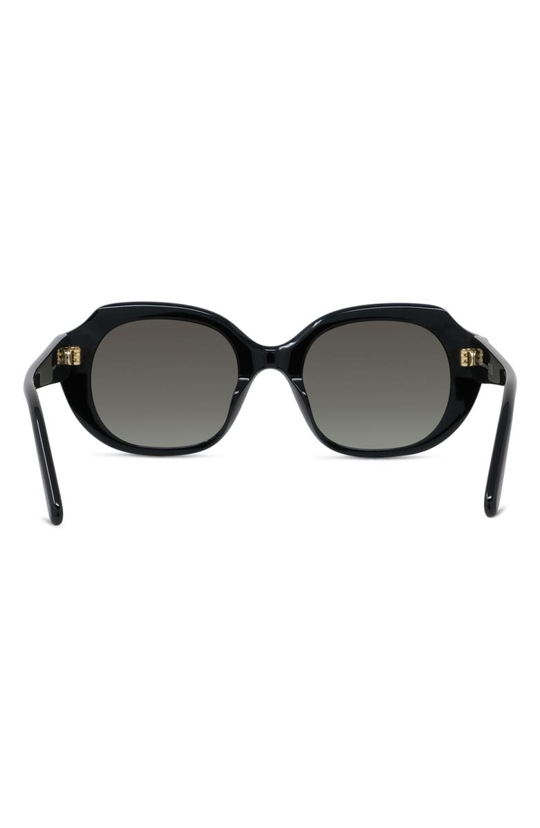 Loewe Slim 50mm Geometric Sunglasses, Alternate, color, Shiny Black / Gradient Smoke