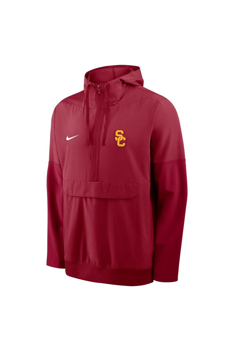 Men's Nike Cardinal USC Trojans Anorak Half-Zip Hoodie Jacket, Alternate, color, Cardinal