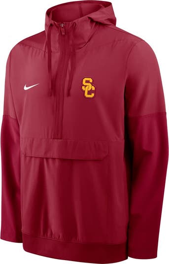 Nike Men's Nike Cardinal USC Trojans Anorak Half-Zip Hoodie Jacket