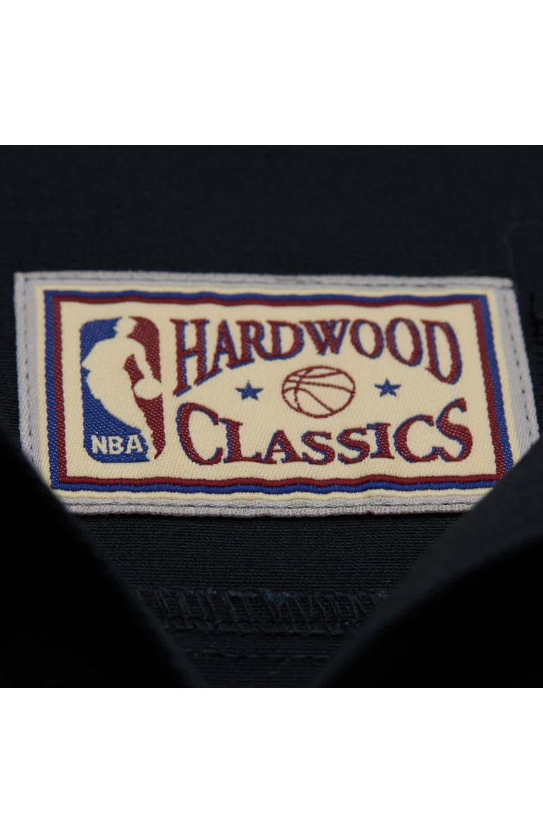 Mitchell & Ness Men's Mitchell & Ness Black Philadelphia 76ers Hardwood Classics Camp Shirt, Alternate, color, Black