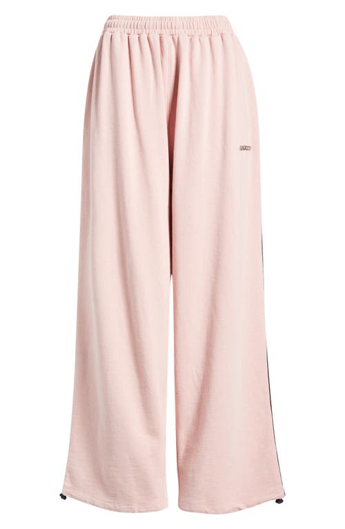 Iets Frans Harri Cotton Wide Leg Sweatpants In Pink