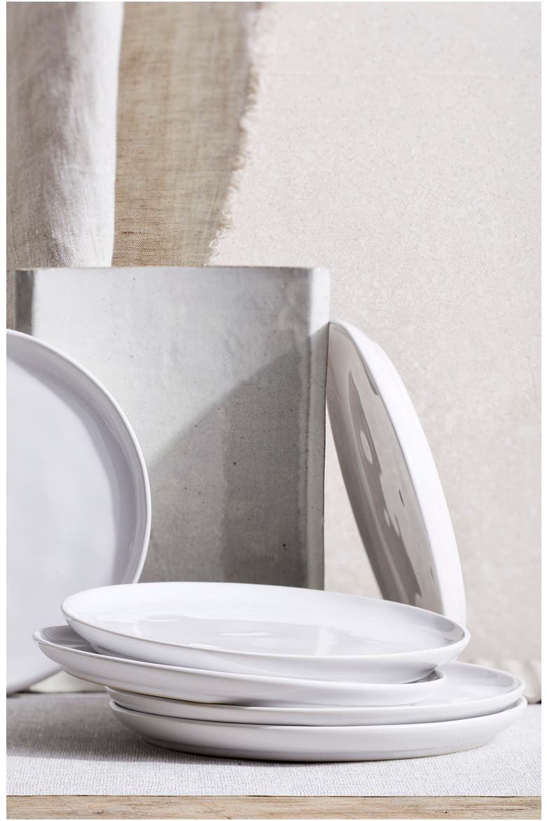 Portobello Set of 6 Side Plates, Main, color, WHITE