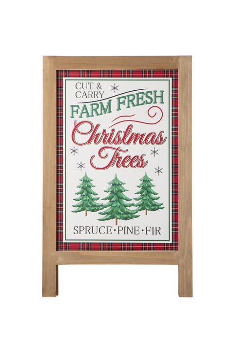 Christmas Wooden Easel Porch Sign